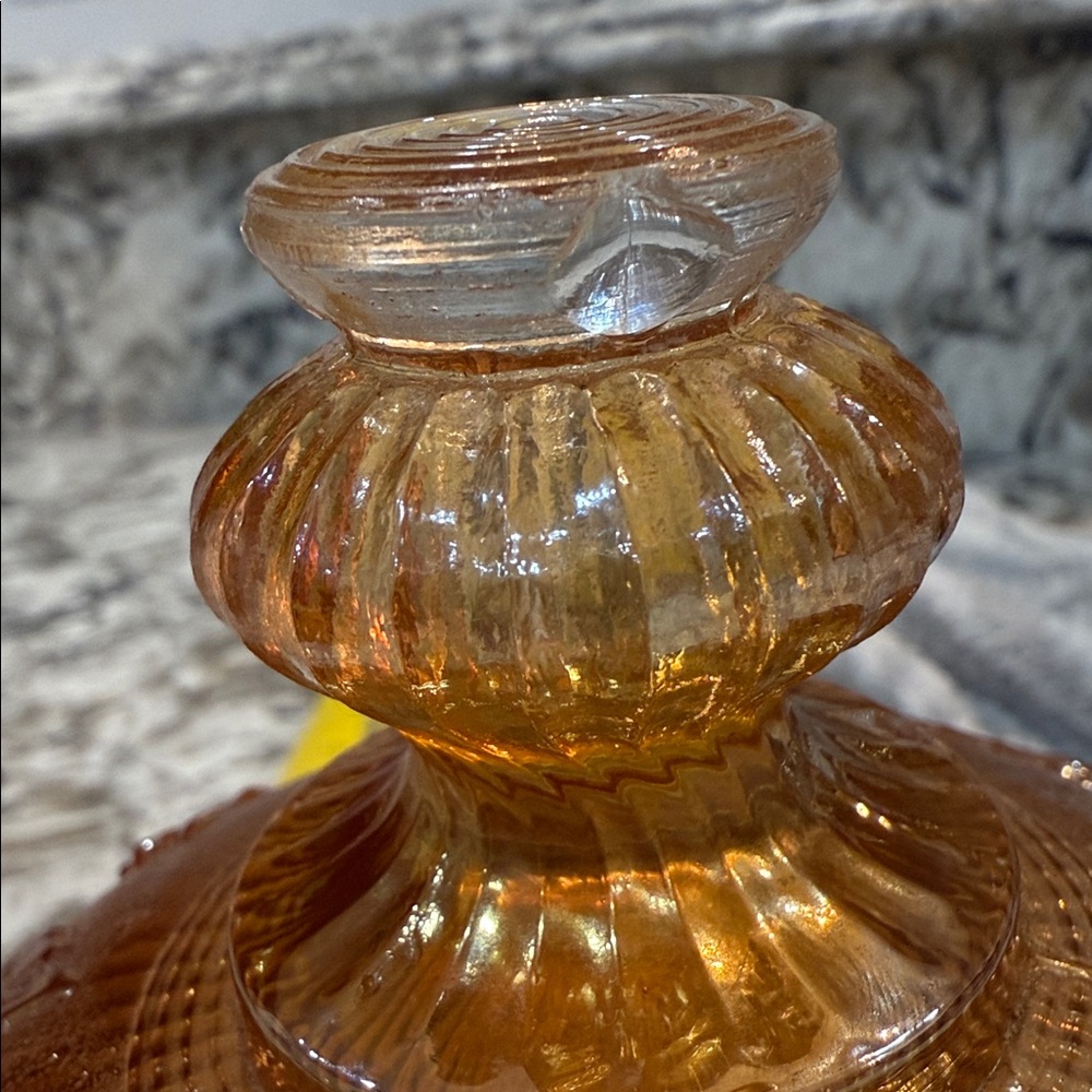 Vintage Marigold Imperial Carnival Glass Covered Butter Dish dome DOME ONLY - Picture 10 of 11